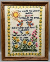 Embroidery Kiss of the Sun Poem Retro Art