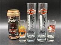 Harley-Davidson Sturgis Shot Glasses & Miller Beer