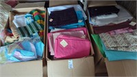 (3) boxes of fabric