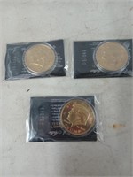 3 Commemorative Donald Trump coins