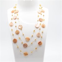 3 Strand Bead and stone like necklace