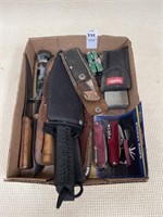 Lot of knives and sharing stones