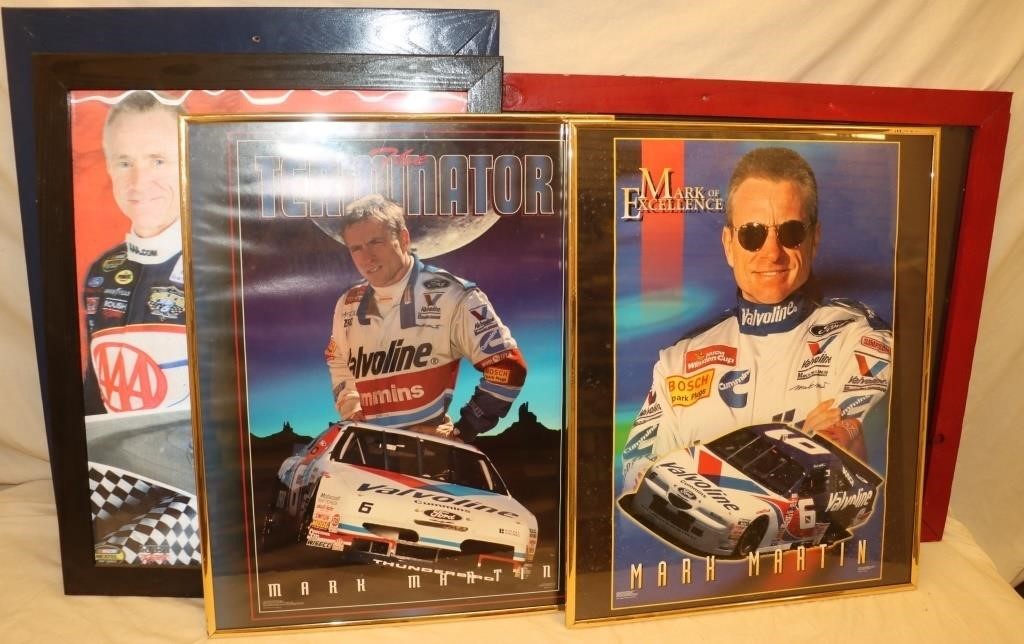 5 Mark Martin Nascar Framed Collectibles