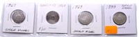 1867, 1868, 1869, 1883 Shield nickels