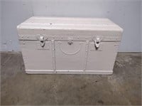 Vintage White Painted Trunk