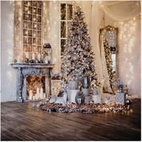 WOLADA 8x8ft Christmas Backdrop for Photography