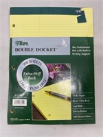 TOPS DOUBLE DOCKET 100 SHEETS 3 HOLE PUNCHED