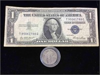 1928 Liberty Walking Half Dollar & 1935-E $1