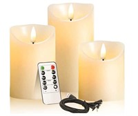 Kammoy 3PK Rechargeable Flameless LED Candle