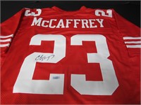 49ERS CHRISTIAN MCCAFFREY SIGNED JERSEY COA