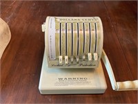 Vintage Paymaster Check Writing Machine w/ key