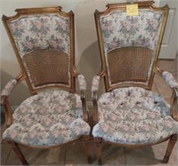 Q - PAIR OF MATCHING ARM CHAIRS