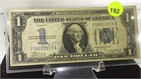 1934 ONE DOLLAR SILVER CERTIFICATE FUNNY BACK