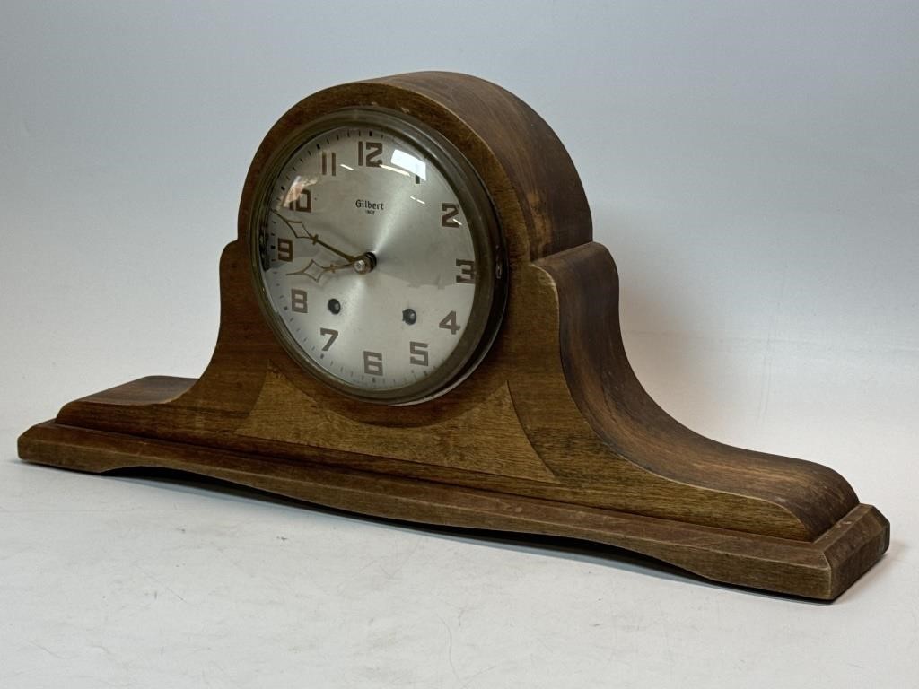 Gilbert 1807 Mantle Clock w/ Key & Pendulum