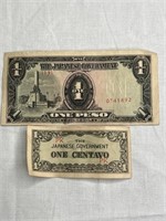 Japanese Peso, Centavo