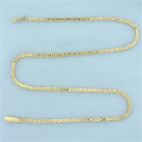 Italian Squared Byzantine Link Chain Necklace in 1
