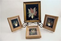 RARE - 1940's Shell Bouquet Floral Shadow Box