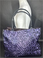 Neiman Marcus Purple Leopard Print Bag