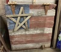 American flag barn door