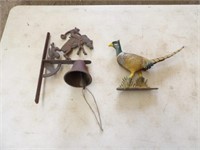 Cowboy Bell Wall Hanging & Pheasant Decor