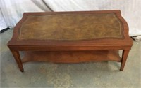 Vintage Leather Top Coffee Table V9A