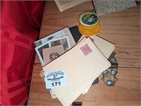 Vintage photos/ envelopes with .03cent CDN Stamps