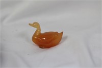 An Old Miniature Glass Duck