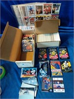 Sports cards in boxes, sheets, some still in