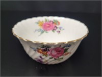 Aynsley Floral Fluted & Scolloped Edge Bowl
