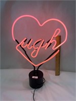 UGH Heart Neon Sign