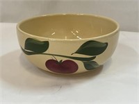 Vintage Watt Glazed Stoneware Apple Serving Bowl