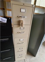 Hon 5 drawer file cabinet (locked with no key)