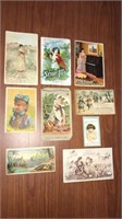 9 Victorian trade cards