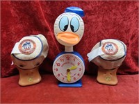 Vintage Donald Duck hats, Ideal clock.