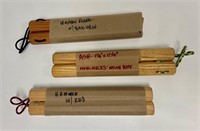 Nunchucks 3 wood types w/ color chords. Lot of 3