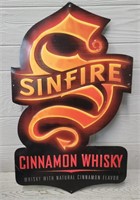 Metal Sinfire Cinnamon Whiskey Sign