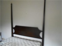 Full Size Antique Wood Poster Bed Frame Only