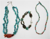 Turquoise, Carnelian & Labradorite Set