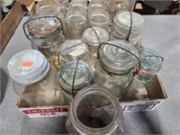 Glass jars with and without lids