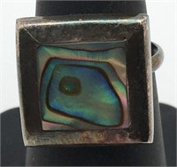 Sterling Silver Mother Of Pearl Ring