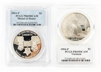 Coin Medal of Honor&Vietnam Vet Mem Silver Proofs