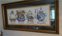 Adorable teapots print approx size is 31 x 15