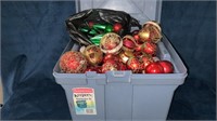 Tote of Red, Gold and Green Design Ornaments