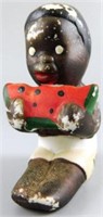 347/11 Small Ceramic 2 in Black Americana Eating W