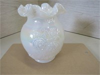 Fenton Iridescent Glass Vase 6 1/2" high