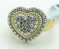 Elegant 1/4 ct Diamond Heart Ring