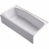 60x30in Soaking Bathtub with Right Drain in White