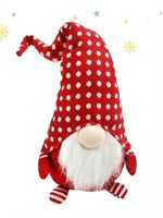 1pc Gray Body Red Long Beard Christmas Elf Plush T