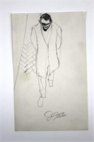 John Falter. Orig pencil drawing of a Man SIGNED