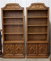 2 Drexel book cases, matching,  shelving and